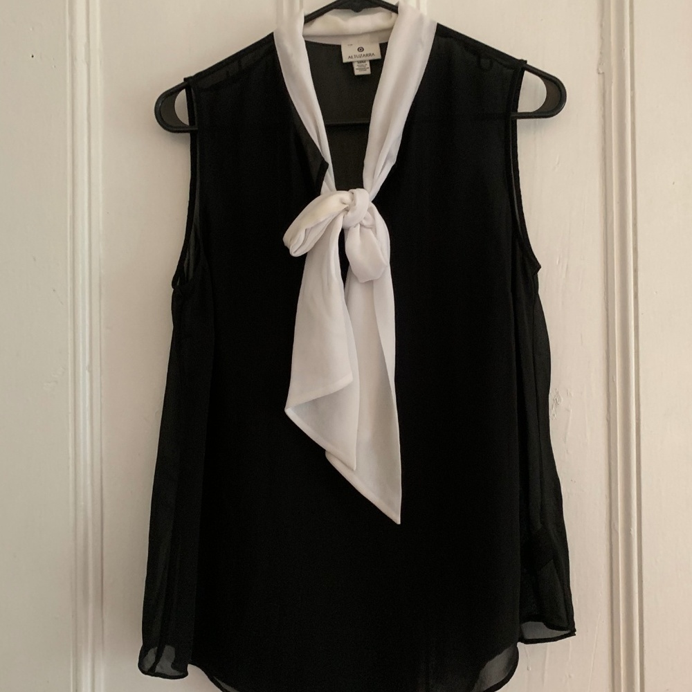 Altuzarra black sheer blouse